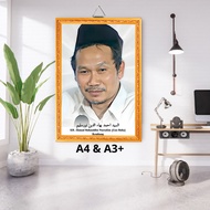 KAYU Gus Baha' / KH Bahaudin Nursalim Baha Ulama Poster Photo Wall Decor Wooden Frame