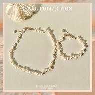 JULIE PEARL2 18k Gold Plated ไข่มุกน้ำจืด สร้อยไข่มุก สร้อยมุก สร้อยคอมุกน้ำจืด สร้อย ไข่มุก