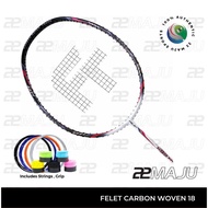 FELET CARBON WOVEN 18 ( FOC STRING + GRIP ) 4U BADMINTON RACKET