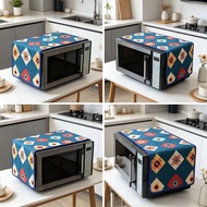 Anti Dust Microwave Oven Cover 30cm x 90cm Cotton Linen Household Kitchen Microwave Decorative Dust 