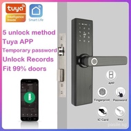 【In stock】Fingerprint Lock with TUYA Smart Card Digital Code Electronic Door Lock Home Security Mortise Lock  X1 2FC0