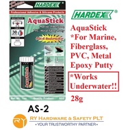 HARDEX AS-2 AQUASTICK MARINE, FIBERGLASS, PVC, METAL EPOXY PUTTY 28G AS2
