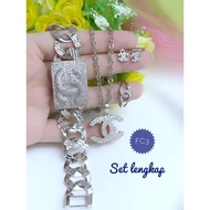 [Xuping] Chanelll silver jewelry set, silver dragon scale chain bracelet 180421