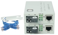Single Mode SC WDM Single Fiber Bi-Di Gigabit Media Converter - Built-In Fiber Module 20km (12.42 mi
