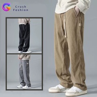 Crush Fashion Mens Korean Corduroy Pants Summer Breathable Thin Style 3color Baggy Pants for Men Str