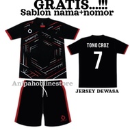 [ Free Nama Nomor Punggung ] Jersey Futsal Dewasa/ Baju Olahraga