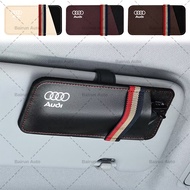 1/2pcs Leather Car Sunshade Storage Bag Car Glasses Card Bag for Audi A4 B8 A3 8P 8V S3 A5 A6 S6 C6 