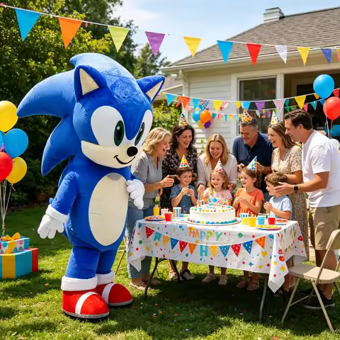 2M Blue Hedgehog Inflatable Costume Mascot Parade Adult Character Cosplay Animal Birthday Halloween 