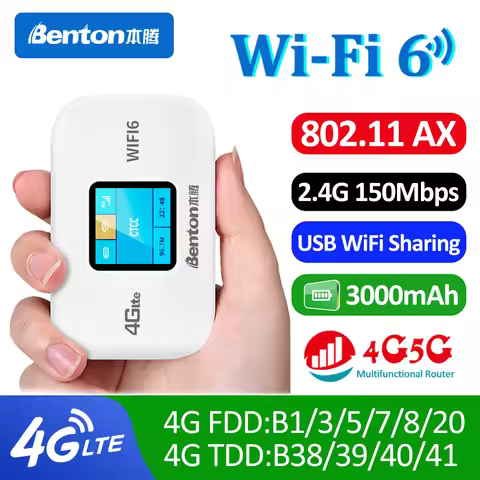 Benton Unlocked Portable WiFi 4G SIM Router 150Mbps USB Pocket Router 3G 4G Hotspot Travel Router fo