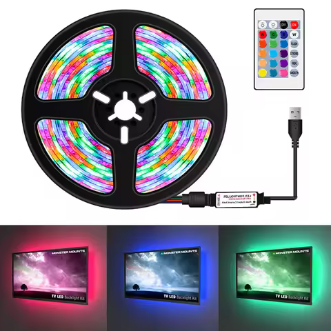 RGB PC LED TV USB Light Strip Backlight 2835 0.5m- 5m Warm White RGB 5 V Volt Led Strip Lights For G