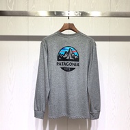 PATAGONIA/ Patagonia Snow Mountain 1973 Ins Popular Style Long-sleeved T Shirt