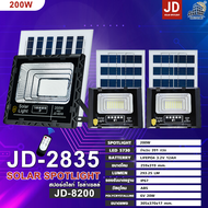 ซื้อ1แถม2 JD 100% ไฟโซล่าเซลล์ 2000W 1000W 650W 300W 200W 120W 65W 45W ไฟโซล่าเซล solar light พร้อมรีโมท แสงสีขาว ไฟสปอตไลท์ ไฟ solar cell กันน้ำ IP67 รับประกัน 3 ปี