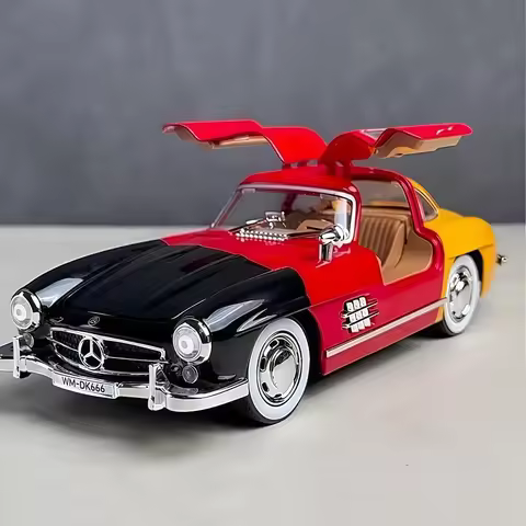 1:22 300SL I8 Model Toys Diecast Alloy Car Doors Opened Sound Light Pull Back Front Wheel Steering V