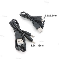 5V USB A 2.0 Male to 2 way DC male 3.5mm x 1.35mm 5.5x2.5mm splitter Connector Plug power supply cha