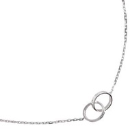 Cartier Baby Love necklace in 18K white gold with diamonds, approximately 6.7g. Pre-owned. Women's.