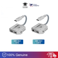 Plextone GS1 2in1 Type-C 3.5mm Audio Jack 60W Fast Charging Gaming Adapter