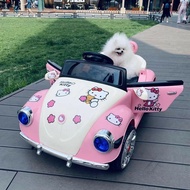 [Trả góp 0%] Xe ô tô điện trẻ em Hello Kitty cho bé gái- Tự lái hoặc sử dụng remote
