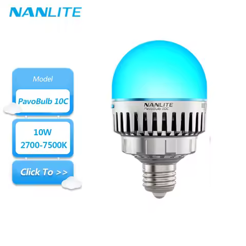 Nanlite PavoBulb 10c 10W 2700K to 7500K Full-color RGBWW Light Bulb with 5 Level Dimming Nanlink APP