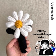 Fiona's Crochet G-Dragon Ubermensch Concert Light Stick Key Chain 权志龙演唱会应援棒小雏菊钥匙扣钥匙圈 CK042