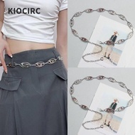 KIOCIRC Chain Belt, Woman Luxury Design Metal Waist Chain, Y2K Retro Spicy Girl Dress Belt Chain