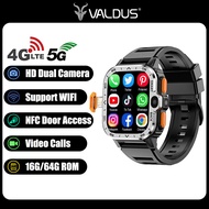 4G PGD Android Smart Watch for Men GPS 16G/64G ROM Storage 200W+800W HD Dual Camera SIM Card WIFI NFC Video Calls Smartwatch