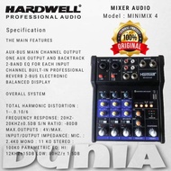 Mixer Hardwell Minimax 4 Original 4 Channel Spesifikasi : - Input Teg