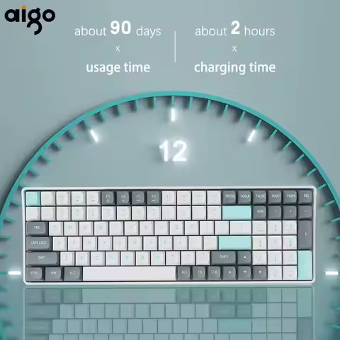 Aigo GD101 Mechanical Keyboard 100 Keys USB Type-C Wired and 2.4 Wireless Red Switch Gaming Office K