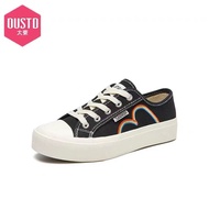 Giày Vải Cổ Điển DUSTO 2022 Giày Đế Bằng Mũi Tròn Cho Nữ Giày Thường Ngày Giày Đế Cao Su Giày Thoải