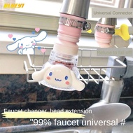 Water Saving Tap Pipe Head Shower Shape Bending 360 Degree Kitchen Faucet Nozzle Flexible Kitchen Sink Tap Head 360 Rotatable Water Saving Tap Faucet Extender Hello Kitty Kuromi bluey1