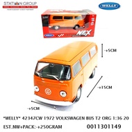 WELLY 42347CW 1972 VOLKSWAGEN BUS T2 ORANGE 1-36 20 DIECAST