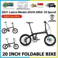 LATEST 2023 Model 20 Inch Java Aria Carbon Fibre Foldable Bike 16 Speed Lightweight Foldie Bicycle