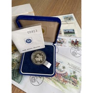 Malaysia Coin - 1989 Proclaimation of Melaka as A Historical City 10 Ringgit Proof Silver Coin & 4 F