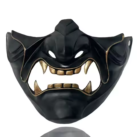 Resin Ghost Mask Tsushima Mask Prajna Japanese Ghost Mask Women Men Female Halloween Cosplay Accesso