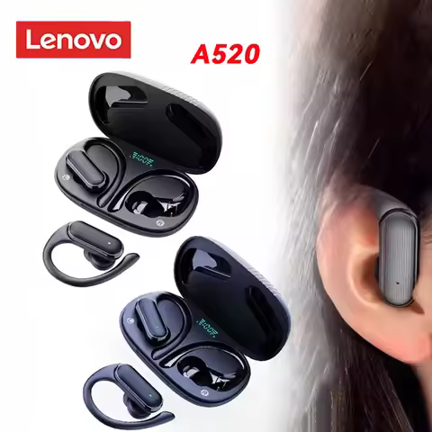 Lenovo A520 Wireless Bluetooth Headset Touch Light High Quality Earplugs Anti-Sweat HD Sound Quality