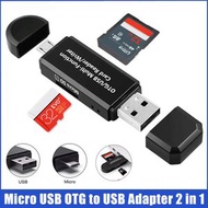[2合1]Micro SD 讀卡器轉 Micro USB/USB A 轉換器適用於 Macbook [平行進口]