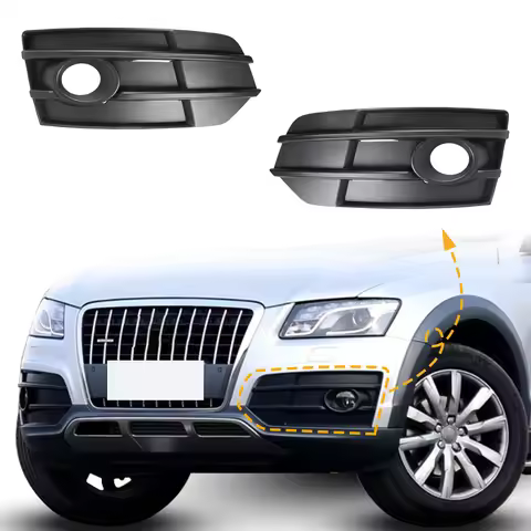 Fog Light Frame Lamp Trim Grill Cover Under Front Bumper For Audi Q5 Offroad 2009-2016 8R0807681G 8R
