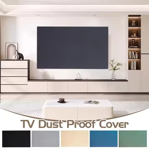 37-100 Inch Thicken TV Dust Proof Cover Solid Color Universal High Elastic LCD Television Protector 