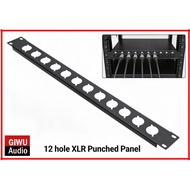 1pc Giwu 12 Hole Punched Rack Panel 1U Heavy Duty XLR Rack Mount Rail Plate for Flight Case