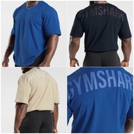GYMSHARK Power Short Sleeve Men Women Same Style Loose T-Shirt Fitness Sports tee