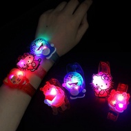 ✨ Kimi ๑  Led light Watches Children Kids Cartoon Watchs Boys Girls Casual Cartoon Animal Luminous Crystal transparent floral watch band Wristband (random color)