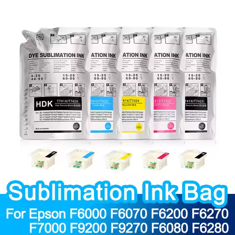 T741X T7411 T7412 T7413 T7414 Dye Sublimation Ink Bag With Chip For Epson F6000 F7000 F6000 F7000 F6