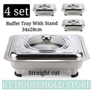 KT WARE 4 set 34x28 BUFFET EMBOSSED / BUFFET TRAY SET / BUFFET FOOD TRAY / SERVING TRAY /FOOD PAN KE