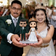照片客製化情侶Funko Pop公仔 訂製新郎新娘人像模型 婚禮新婚