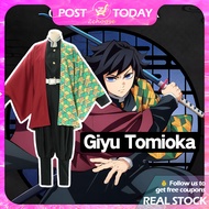 🇲🇾Ready Stock🇲🇾 Demon Slayer Giyu Tomioka Cosplay Costume Hashira Uniform Japanese Kimono Outfit for