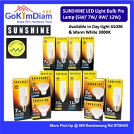 SUNSHINE LED Light Bulb Pin Lamp 5W 7W 9W 12W Daylight 6500K Warmwhite 3000K E27 E14 G24d GU10 GU5.3