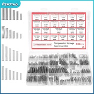 PENJIPH 300PCS/box Compression Spring Assortment Kit, with 23 Sizes 304 Stainless Steel Small Spring