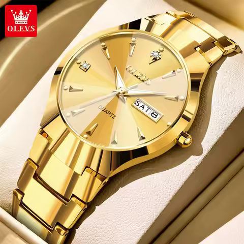 OLEVS brand watch hot selling waterproof tungsten steel men's watch 8697