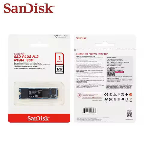 SanDisk SSD PLUS M.2 NVMe SSD PCIe Gen 3.0 Internal M.2 2280 Solid State Drive 250GB 500GB 1TB 2TB Q