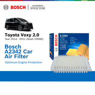 Bosch A2342 Engine Air Filter Element for Toyota Voxy 2.0  Noah ZRR80 (2014 - 2021)