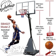 Ready Stok Portable Basketball Hoop Z - Rim Bola Basket Ring Outdoor